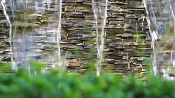 瀑布与美丽的自然镜头 — 图库视频影像