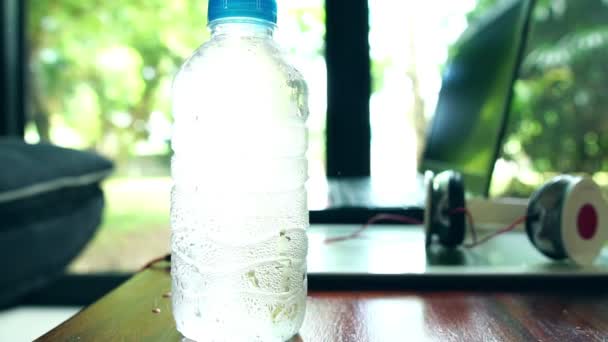 Gravid Kvinna Dricksvatten — Stockvideo