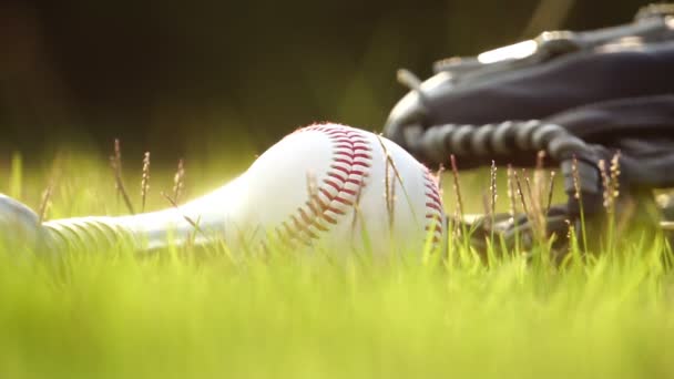 Szoros Kép Baseballjátékos Emberről — Stock videók