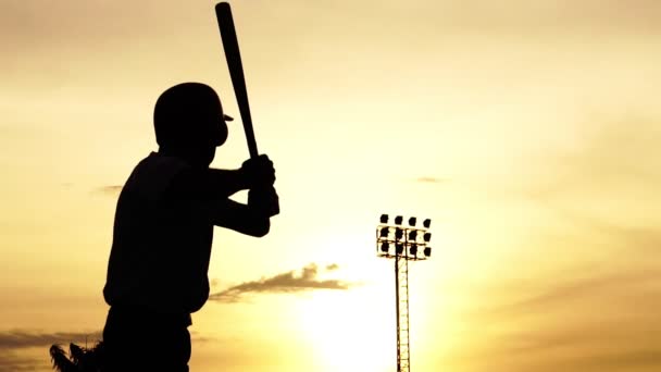 Azjata Sportowym Stroju Gra Baseball — Wideo stockowe