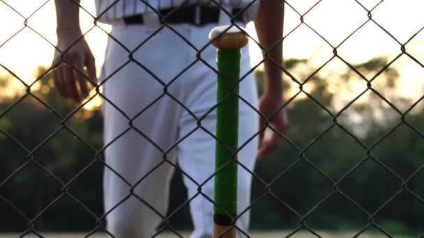 Baseball Jogadores Praticando Imagens Duras Câmera Lenta — Vídeo de Stock