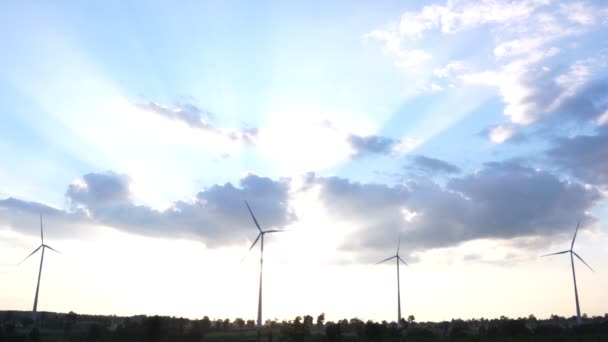 Погляд Вітрові Електростанції Таїланді — стокове відео
