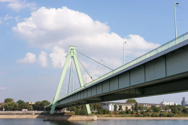 Θέα από τη γέφυρα Deutzer από τον ποταμό Ρήνο — Φωτογραφία Αρχείου