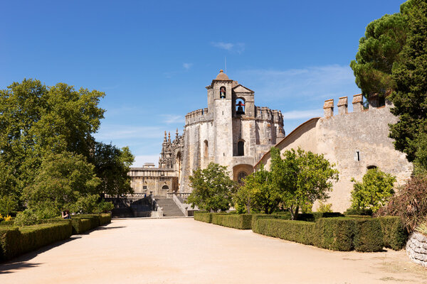 Medieval Templar castle in Tomar, Portugal