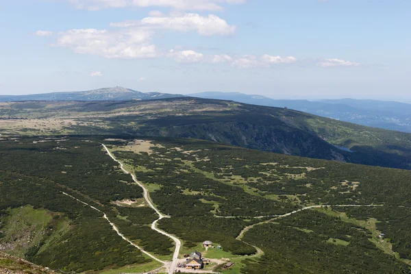 Vista dalla Sniezka alla Montagna Gigante — Foto Stock