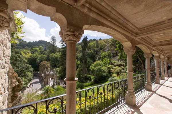 Quinta da Regaleira, Sintra sarayın balkon — Stok fotoğraf