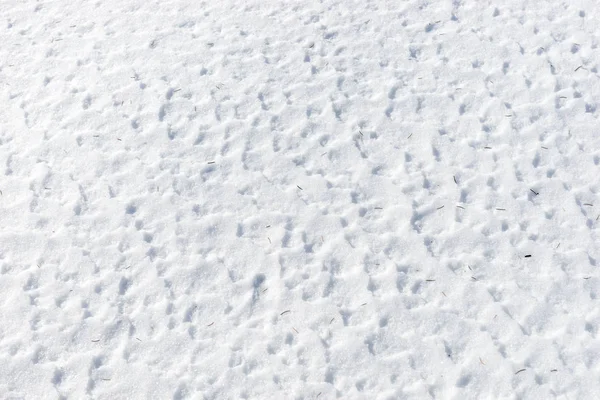 Gros plan sur la texture de la surface de neige — Photo