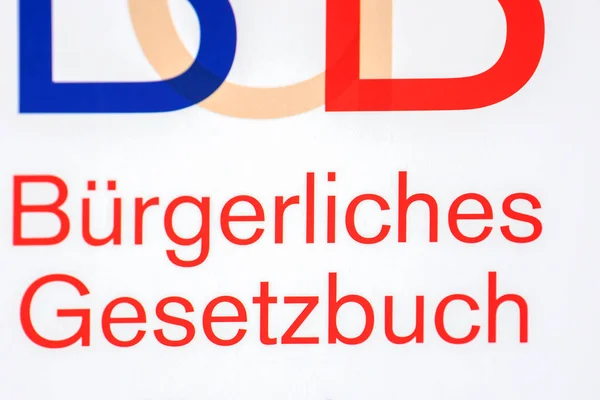 Bgb の文字でドイツの法令集 — ストック写真