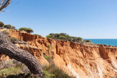 Praia da Falesia, Algarve, üzerinde uçuruma