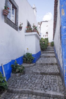 Obidos boş dar sokak