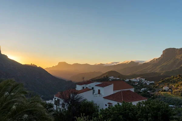 Sonnenuntergang in Tejeda, Gran Canaria, Kanarische Inseln — Stockfoto