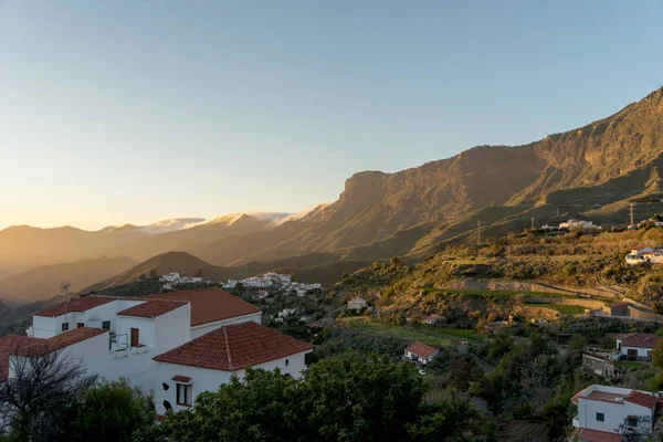 Sonnenuntergang in Tejeda, Gran Canaria, Kanarische Inseln — Stockfoto