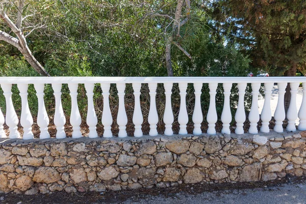 White stone fence — Stock Photo, Image