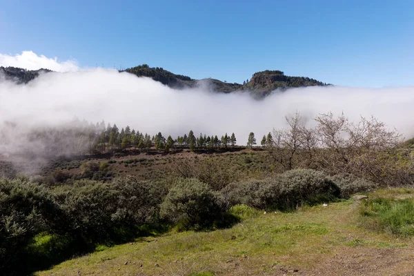 Grande nuvola sulle montagne di Gran Canaria — Foto Stock
