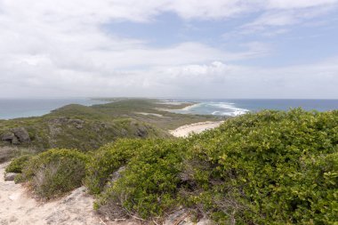Manzaralı Pointe des Chateaux, Guadeloupe Fransız Adası en doğu noktası
