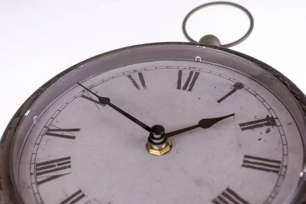 Vintage clock with roman numerals — Stock Photo, Image