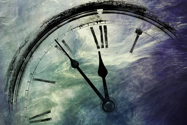 Beş dakika önce on iki ile Retro saat