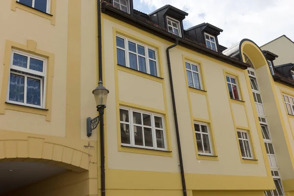 Фасадні Старого міста будинку в місті Zittau — стокове фото