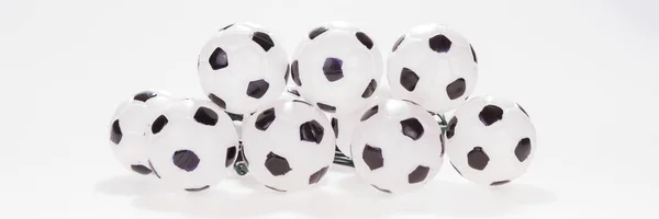 Gruppo di palloni da calcio — Foto Stock