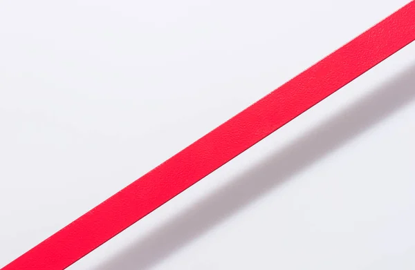 Piros vonal elszigetelt fehér background — Stock Fotó