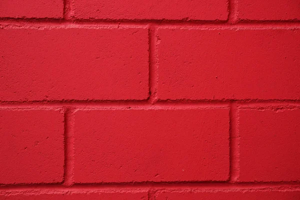Intenzivní červená cihlová zeď pro pozadí — Stock fotografie