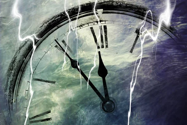 Beş dakika önce on iki ile Retro saat