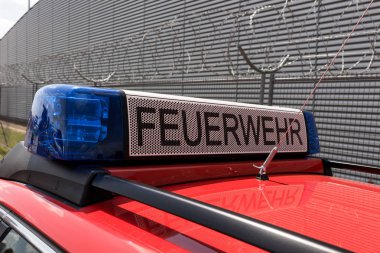 Alman kırmızı yangın Tugayı araba