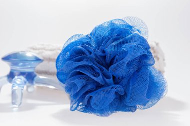 Spa konsept el havlu ve mavi ekipman