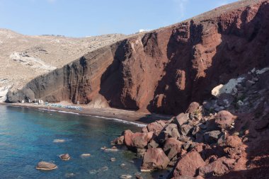 Kırmızı beach Santorini, Kiklad Adaları, Yunanistan