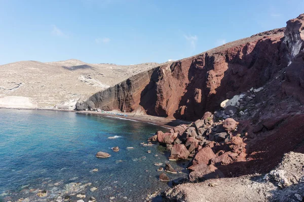 Kırmızı beach Santorini, Kiklad Adaları, Yunanistan — Stok fotoğraf