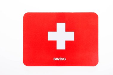 İzole İsviçre bayrağı sembolü