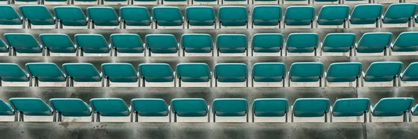 Rangées Sièges Sur Stade Chaises Plastique Vides Stade — Photo