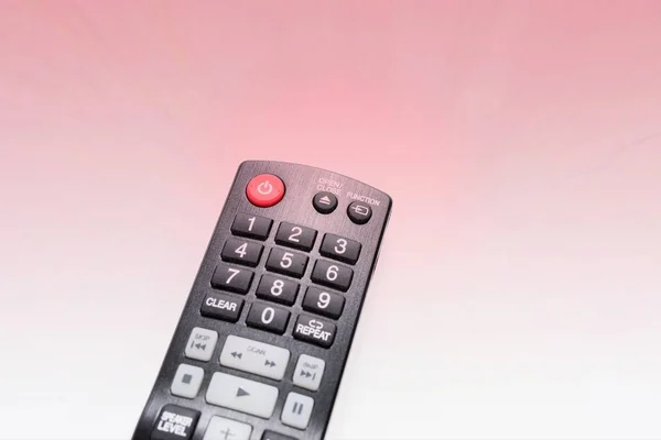 Dvd Remote Control Isolated Red Background — Stock Photo, Image