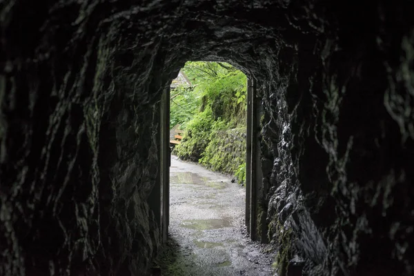 Stone Rock Hole Landscape Background — Stock Photo, Image