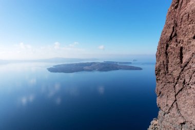 Santorini Adası üzerinden Ege Denizi
