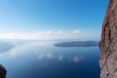 Santorini Adası üzerinden Ege Denizi
