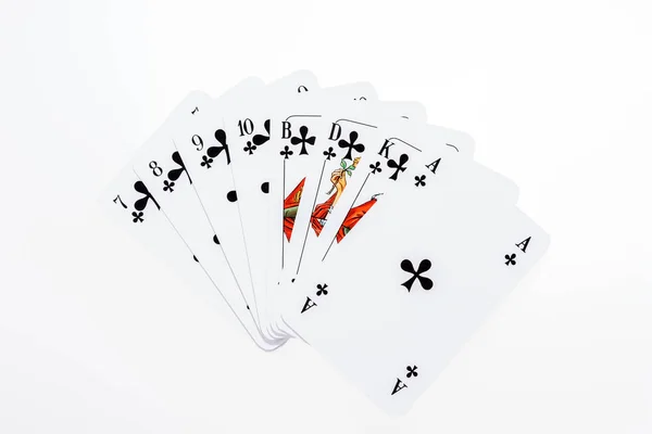 Tüm Skat Kartları Den Skat Bir Alman Kart Oyunudur — Stok fotoğraf