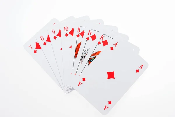 All Diamond Skat Cards Seven Ace Skat German Card Game — Stock Photo, Image