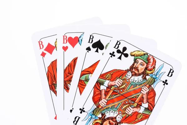 All Four Jacks Card Game Skat — Stock Photo, Image