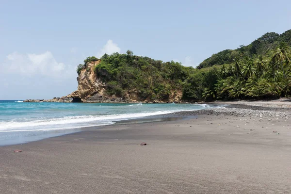 Praia Tropical Com Nome Praia Número Ilha Dominica — Fotografia de Stock