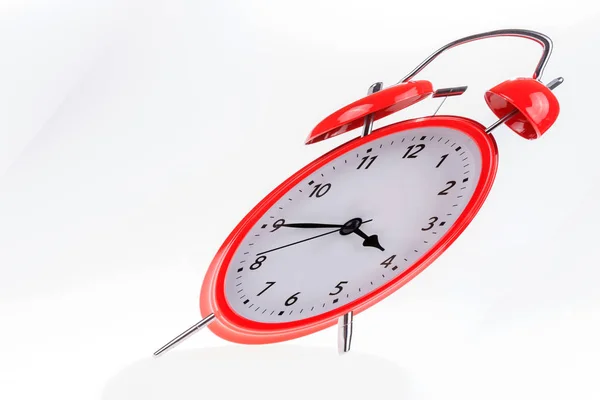 Abstract Old Retro Red Alarm Clock Isolated — Stock Photo, Image