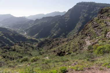 dağ manzarası gran canaria ada, İspanya