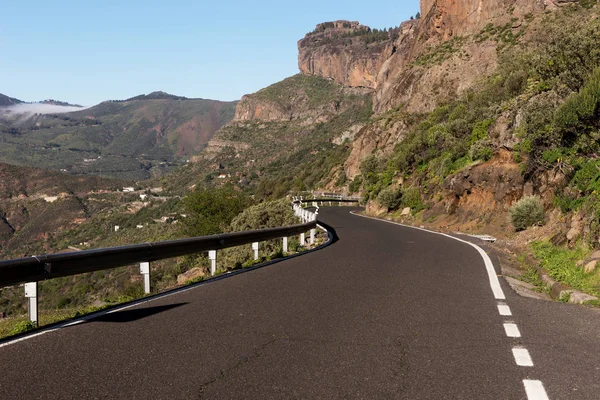 Route Dans Les Montagnes Sur Île Gran Canaria — Photo