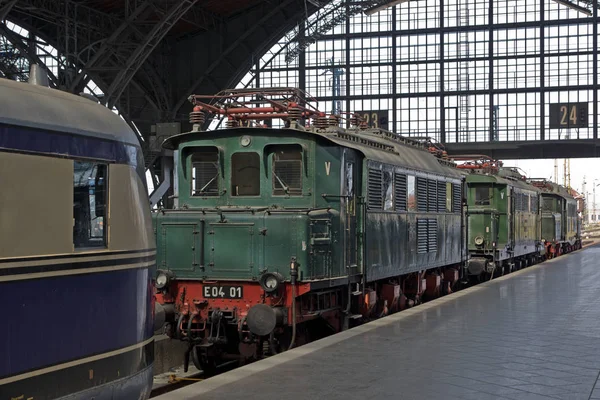 Comboio Ferroviário Histórico Estação Ferroviária — Fotografia de Stock