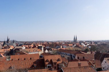 Eski kasaba Quedlinburg Almanya üzerinden görüntülemek