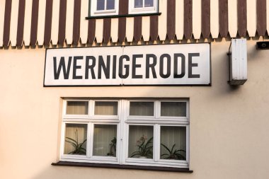 Tren istasyonu şehrin Wernigerode, Almanya