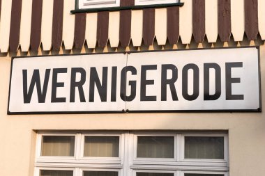 Tren istasyonu şehrin Wernigerode, Almanya