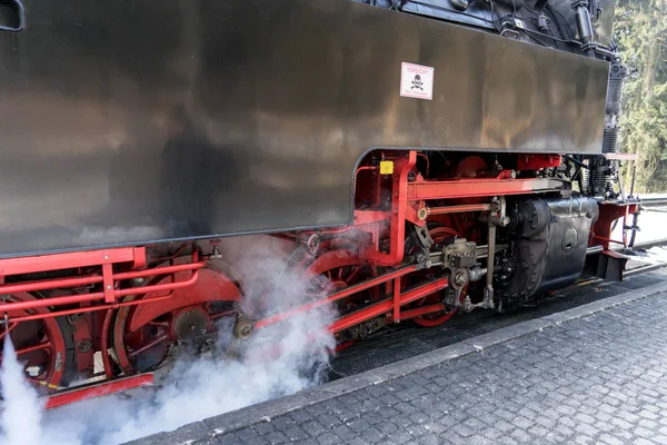 Detail Der Kraftübertragung Auf Dampflokomotive — Stockfoto