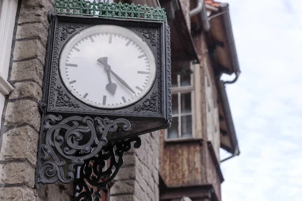 Ретро Часы Стене Железнодорожного Вокзала — стоковое фото