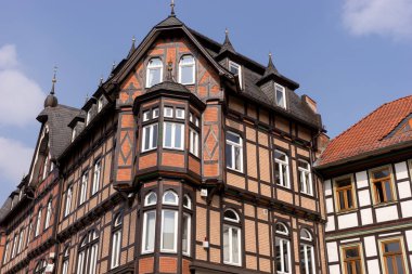 Wernigerode, Almanya şehir merkezinde Ortaçağ yarı ahşap ev